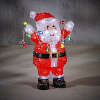 Kerstverlichting Buiten Kerstman - L22 x B15 x H35 cm - Meerkleurig