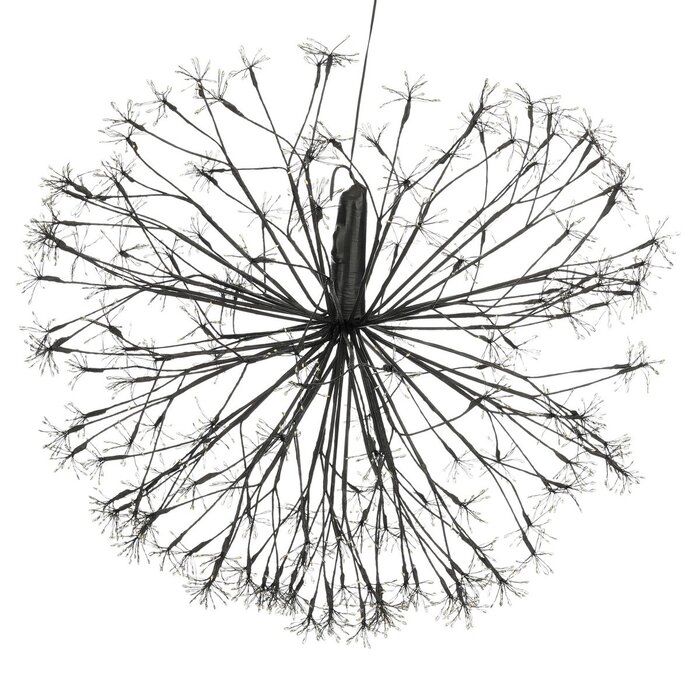 Kerstverlichting Bal met Warm Witte LED Lampjes - Ø70 cm - Zwart