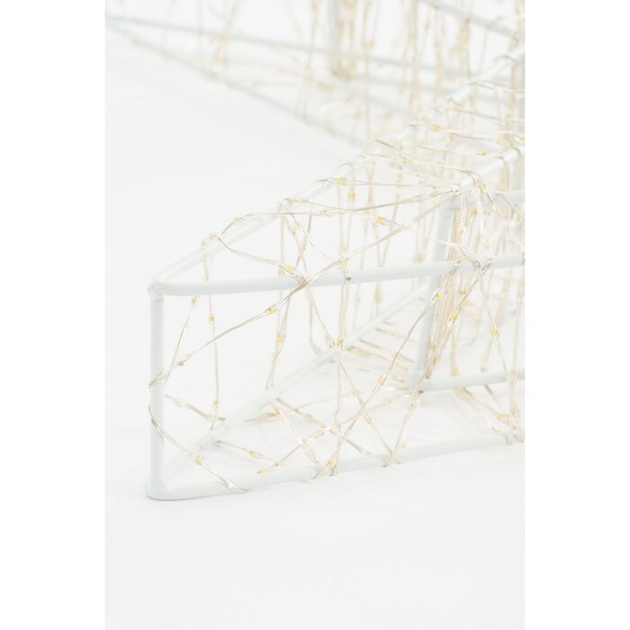 Ster Hangend met Warm Witte LED Verlichting - Ø56 cm - Metaal - Wit