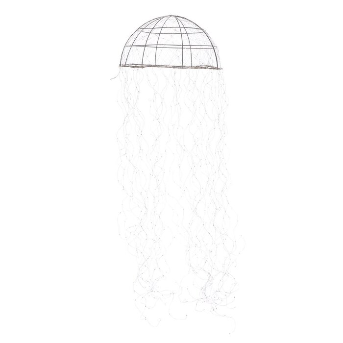 Kroonluchter Kwal met Warm Witte LED Verlichting - H200 x Ø60 cm - Zilver
