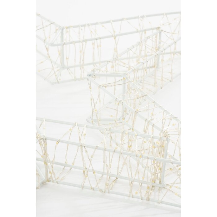 Ster Hangend met Warm Witte LED Verlichting - Ø56 cm - Metaal - Wit