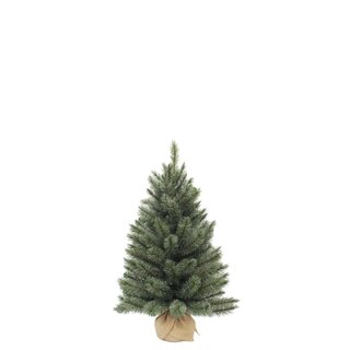 Forest Frosted Kunstkerstboom in Jute - H60 x Ø46 cm - Blauw
