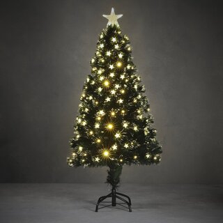 Mercury Kunstkerstboom met Fiber Optic LED Verlichting - H150 x Ø65 cm - Groen