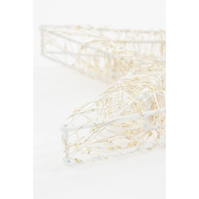 Ster Hangend met Warm Witte LED Verlichting - Ø36 cm - Metaal - Wit