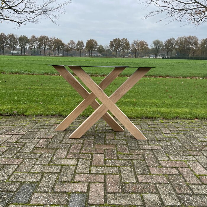 Wood & Work Eiken tafelpoot X vorm