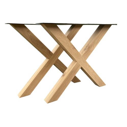Wood & Work Eiken tafelpoot X vorm