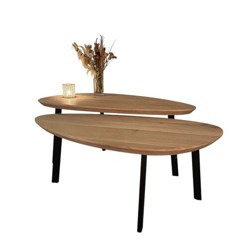 Wood & Work Kiezelvorm salontafels