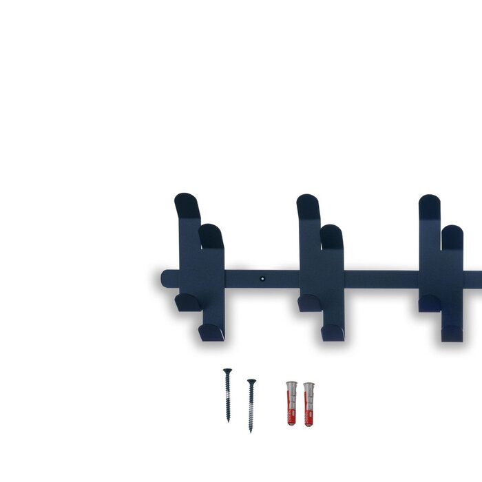 Gorillz Origami - Wandkapstok - 10 Dubbele - Kapstok Haken - Blauw