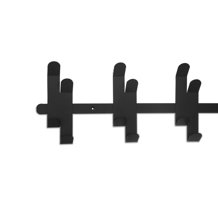 Gorillz Origami - Wandkapstok - 10 Dubbele - Kapstok Haken - Zwart