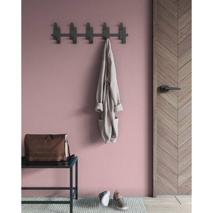 Gorillz Origami - Wandkapstok - 10 Dubbele - Kapstok Haken - Zwart