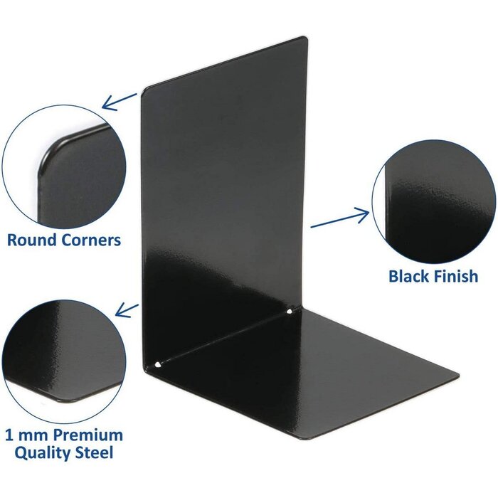 Gorillz Design- Regal- Boekensteun 2 Stuks -Zwart