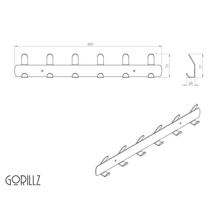 Gorillz Tiddly - Zwart
