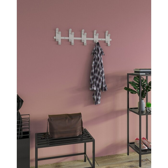 Gorillz Origami - Wandkapstok - 10 Dubbele - Kapstok Haken - Wit