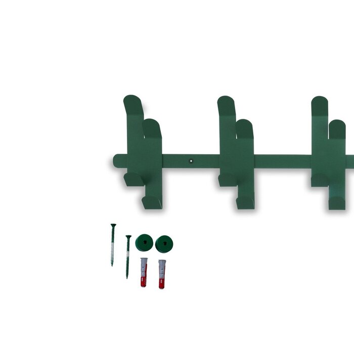 Gorillz Origami - Wandkapstok - 10 Dubbele - Kapstok Haken - Groen