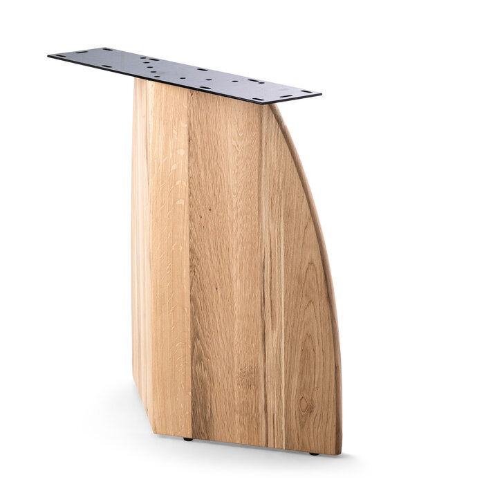Wood & Work Eiken tafelpoot wang met knik