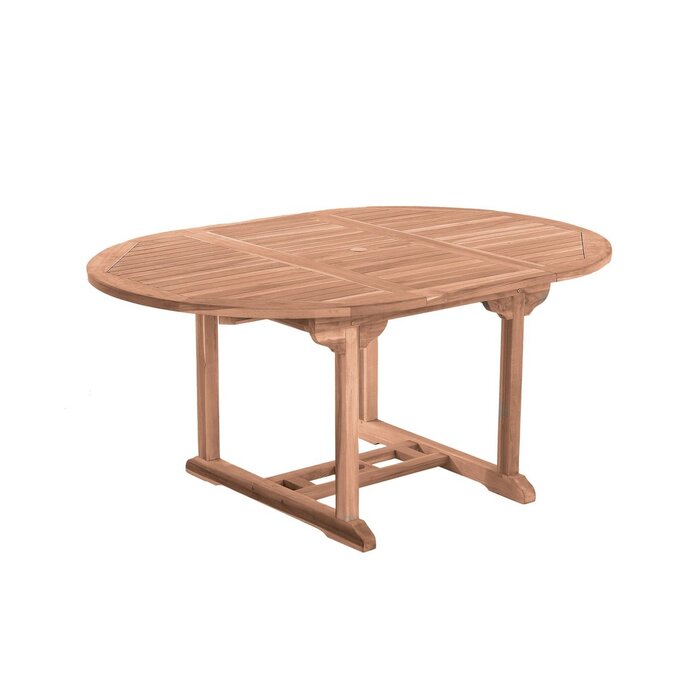 Tuintafel, 120 cm rond, uitschuifbaar, teak