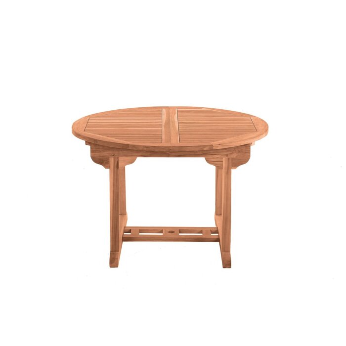 Tuintafel, 120 cm rond, uitschuifbaar, teak
