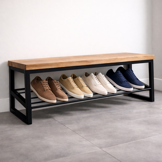 Wood & Work Schoenenrek industrieel eiken/metaal