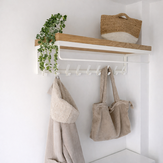 Wood & Work Kapstok industrieel eiken met roede