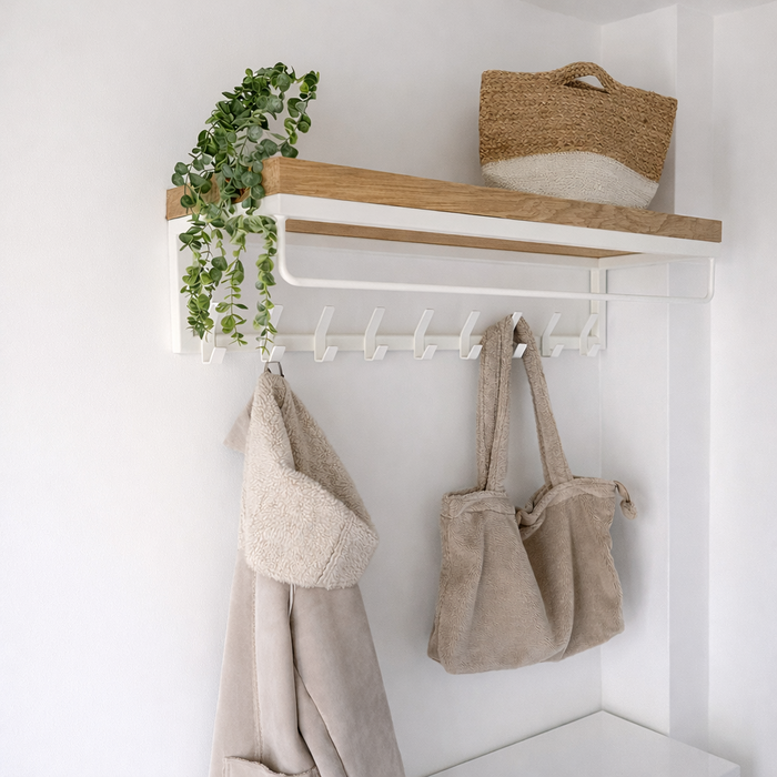 Wood & Work Kapstok industrieel eiken met roede