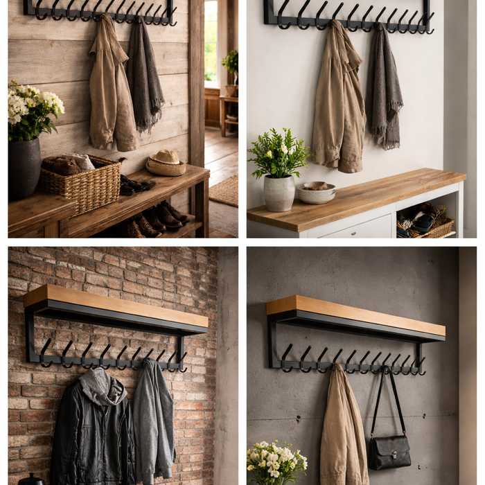 Wood & Work Kapstok - Industrieel - Eiken