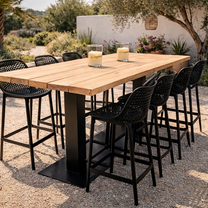 Wood & Work Houten bartafel industrieel - 4cm dik eiken