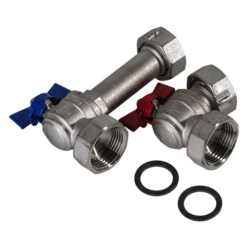 Zewotherm Eck-Verteiler-Anschluß-Set 1" IG x ÜM, VPE 1 Set