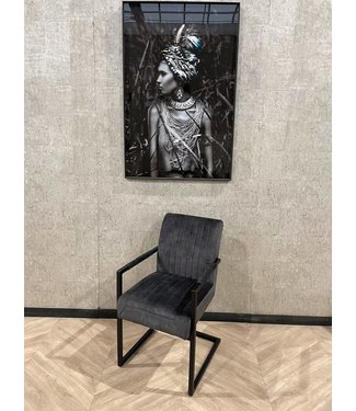 Set van 4 eetkamerfauteuil Tony Adore antraciet 67 *nieuw