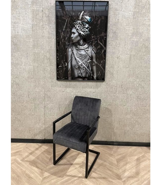 Set van 4 eetkamerfauteuil Tony Adore antraciet 67 *nieuw