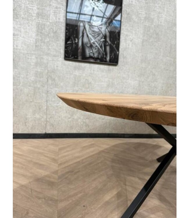 Eiken eettafel rond ovaal 230x100 *nieuw
