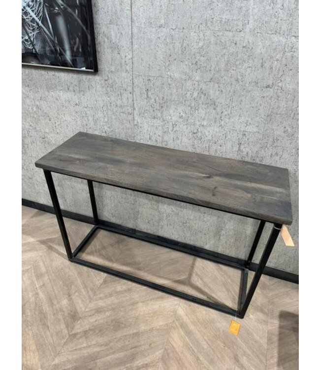 Zwarte sidetable hout met staal 120x80x40 *showroommodel