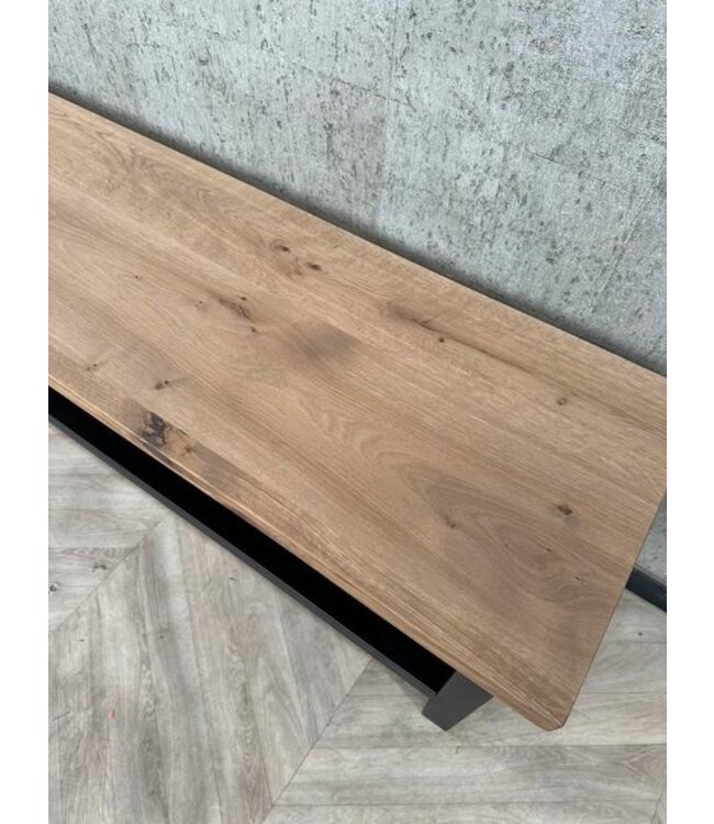 Massief eiken + staal tv meubel 150cm
