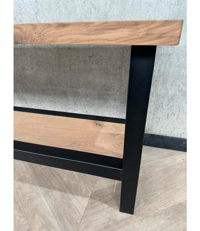 Massief eiken + staal tv meubel 150cm