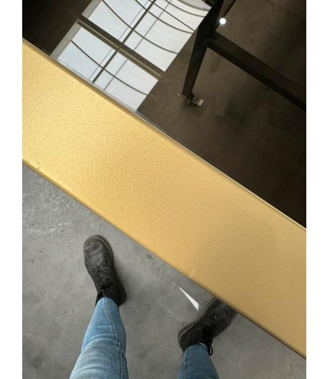 Taatsdeur 2628mm x 957mm goud /brons glas *sale 120