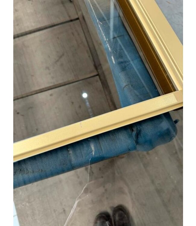 Taatsdeur 2628mm x 957mm goud /brons glas *sale 120