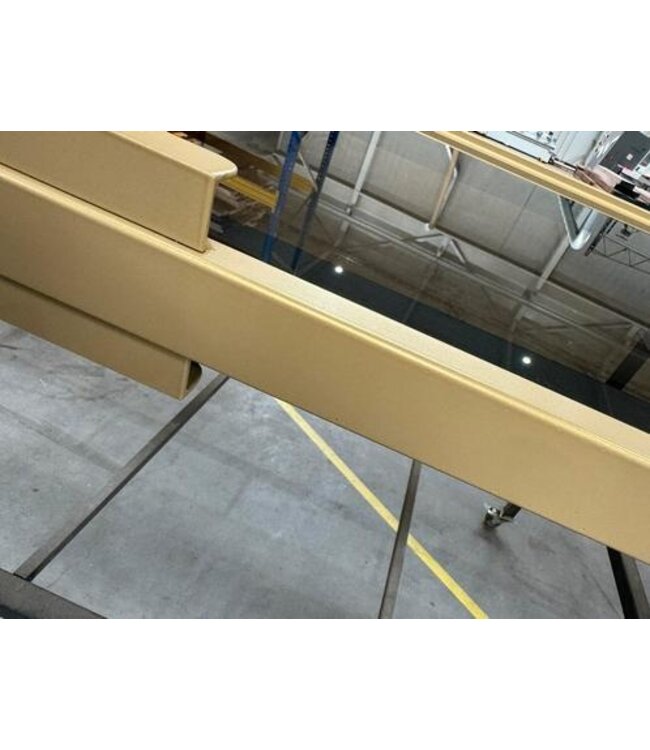 Taatsdeur 2628mm x 957mm goud /brons glas *sale 120