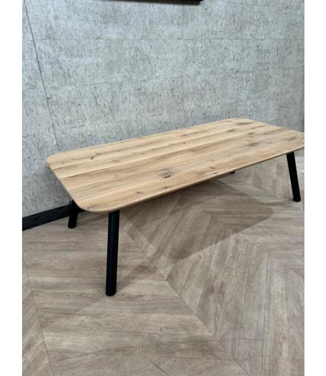 Eiken salontafel verjongde rand 140x66 *showroom
