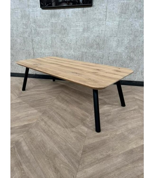 Eiken salontafel verjongde rand 140x66 *showroom
