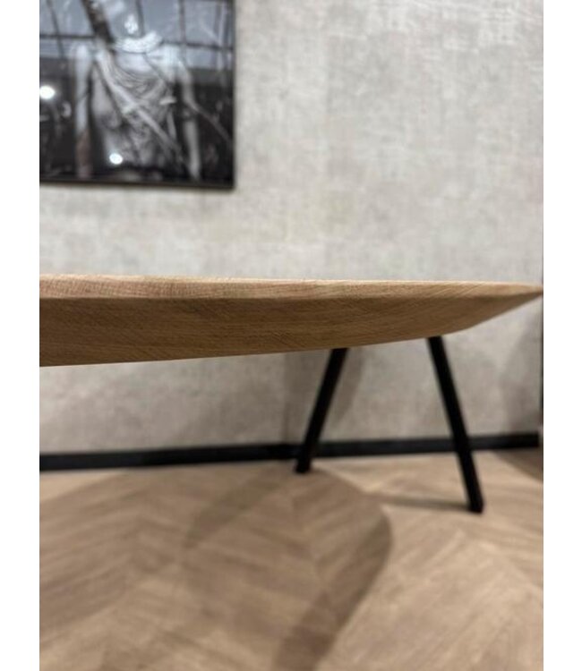 Massief eiken rond ovaal 200x100 incl frame *showroom
