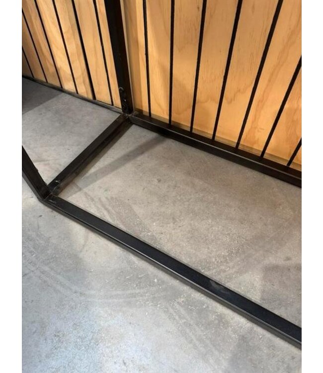 Zwarte sidetable hout met staal 120x80x40 *showroommodel