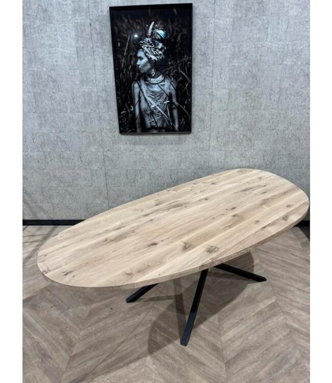 Organische vorm Leaf eiken eettafel 240x110cm mikado *nieuw