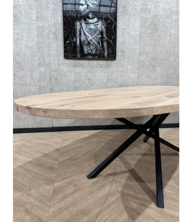 Organische vorm Leaf eiken eettafel 240x110cm mikado *nieuw