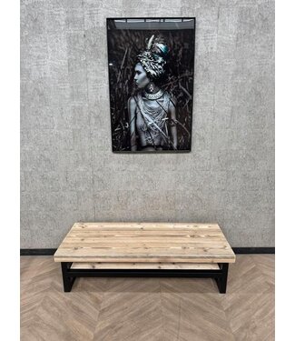Tv meubel steigerhout en staal 150x60x40