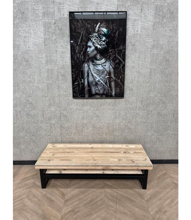 Tv meubel steigerhout en staal 150x60x40