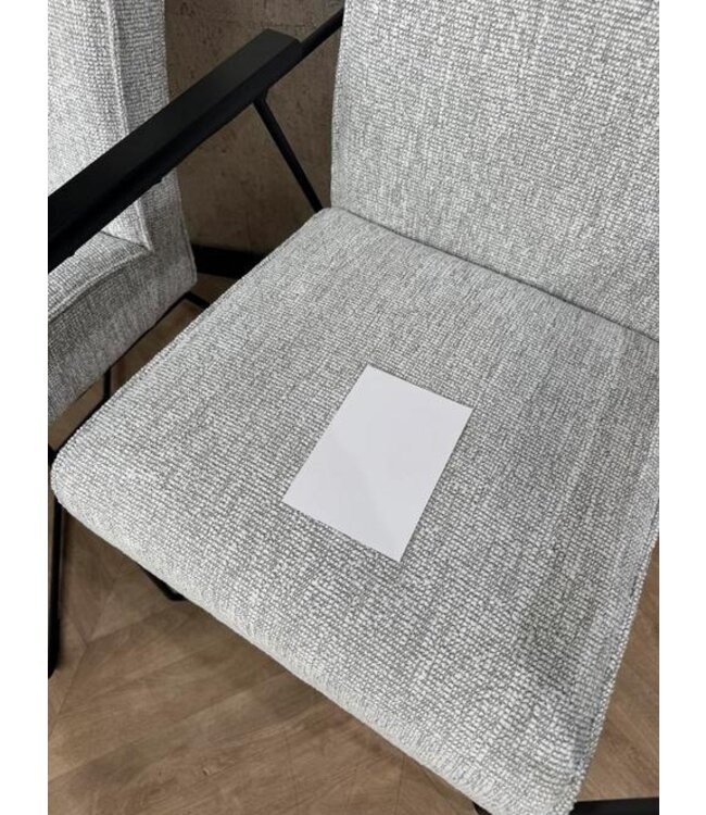 Setje 4 eetkamerstoelen wit/licht grijs Novy *showroom