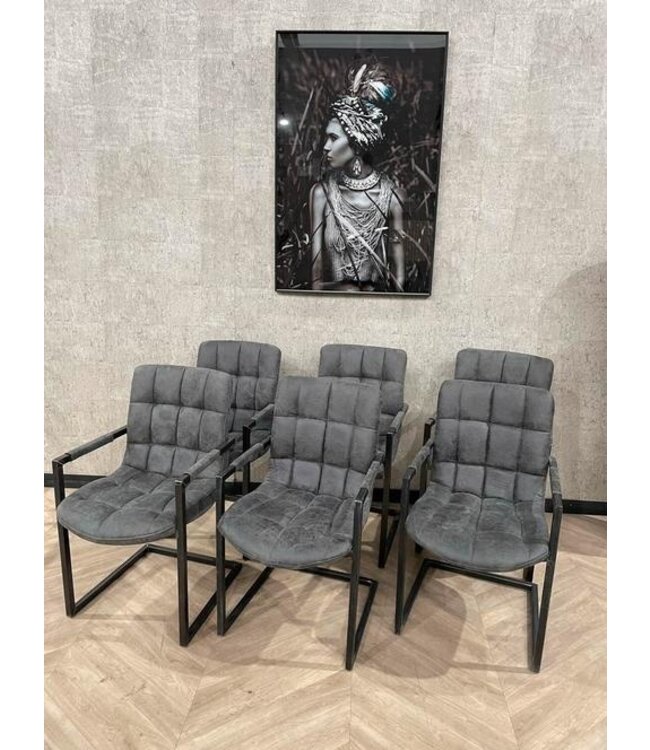 Eetkamerstoel Simon antraciet *nieuw