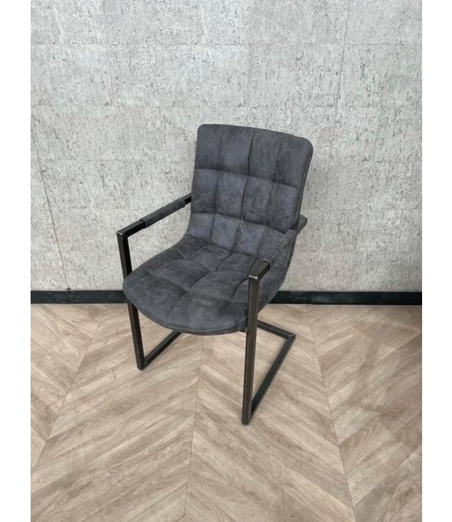 Setje van 4 grijze eetkamerstoelen  Simon *nieuw