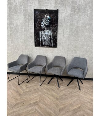 Setje van 4 Jesperhome Yanai antraciet *showroom