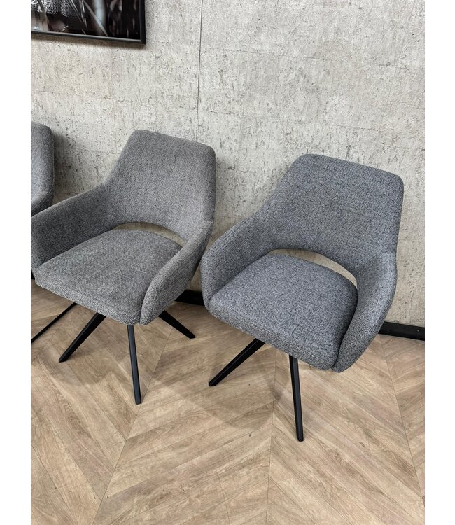 Setje van 4 Jesperhome Yanai antraciet *showroom