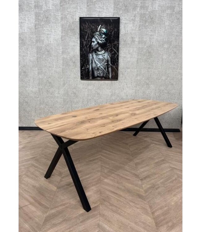 Eiken eettafel Deens ovaal 240cm x100cm *nieuw